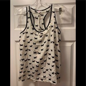 Candies T back tank top, Scottie dog print, small